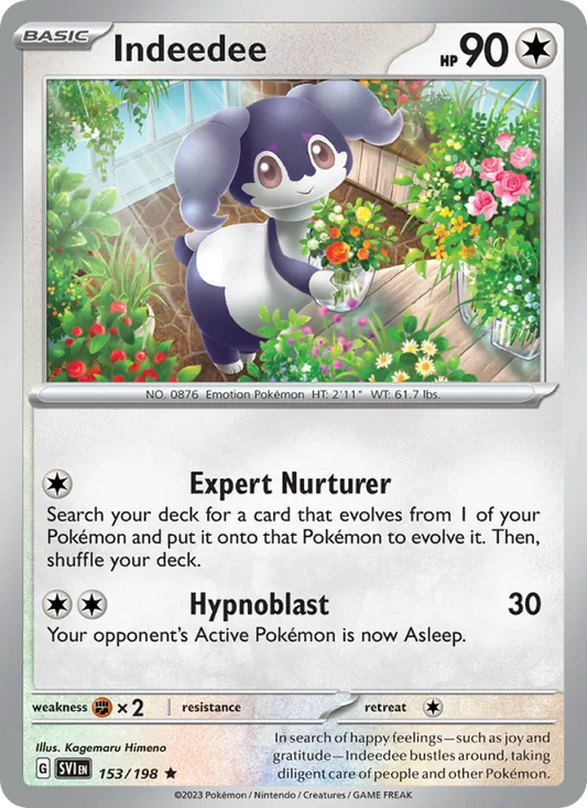 Indeedee 153/198  - Reverse Holofoil SV01 Scarlet & Violet Base Set - Rare