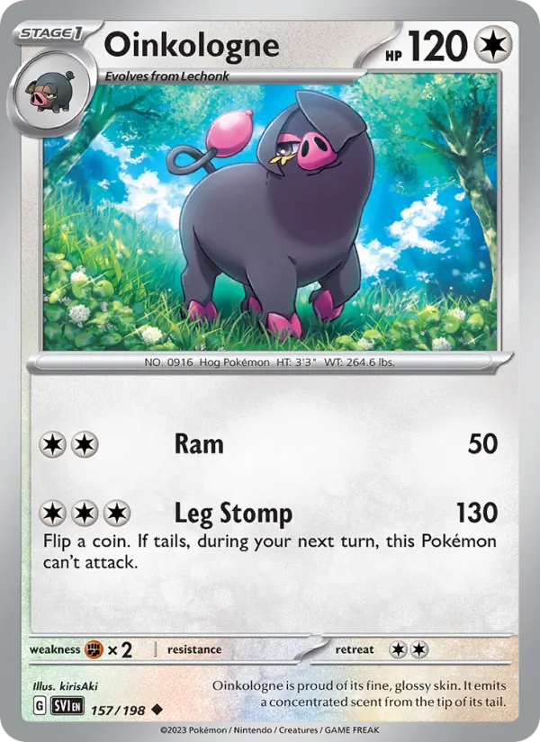 Oinkologne 157/198  - Reverse Holofoil SV01 Scarlet & Violet Base Set - Uncommon