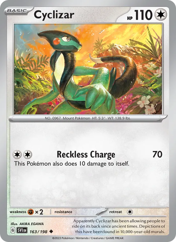 Cyclizar 163/198  - Reverse Holofoil SV01 Scarlet & Violet Base Set - Uncommon