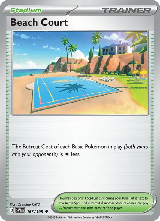 Beach Court 167/198  - Reverse Holofoil SV01 Scarlet & Violet Base Set - Uncommon