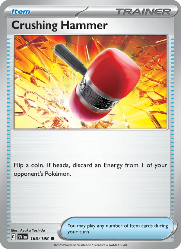 Crushing Hammer 168/198  - Reverse Holofoil SV01 Scarlet & Violet Base Set - Common
