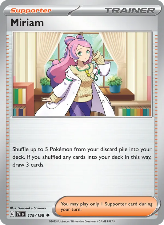 Miriam 179/198  - Reverse Holofoil SV01 Scarlet & Violet Base Set - Uncommon