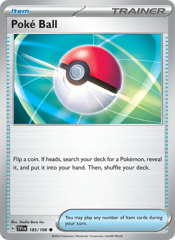 Poké Ball 185/198  - Reverse Holofoil SV01 Scarlet & Violet Base Set - Common