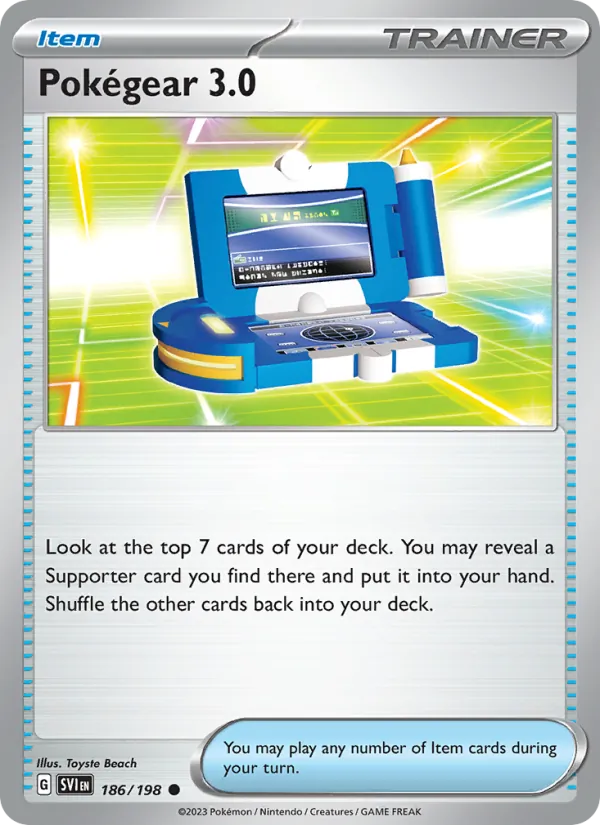 Pokégear 3.0 186/198  - Reverse Holofoil SV01 Scarlet & Violet Base Set - Common