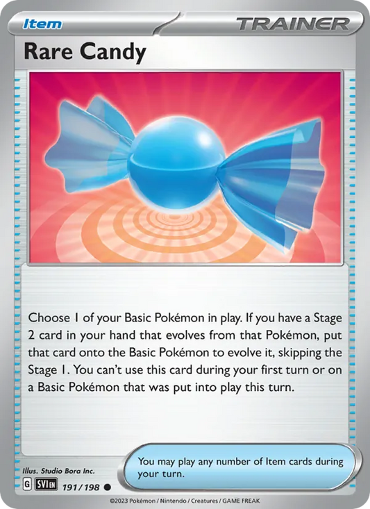 Rare Candy 191/198  - Reverse Holofoil SV01 Scarlet & Violet Base Set - Common