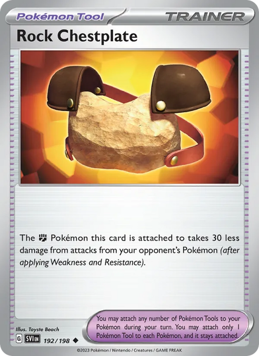 Rock Chestplate 192/198  - Reverse Holofoil SV01 Scarlet & Violet Base Set - Uncommon