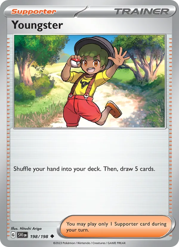 Youngster 198/198  - Reverse Holofoil SV01 Scarlet & Violet Base Set - Uncommon