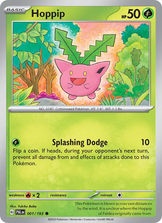 Hoppip 001/193  - Reverse Holofoil SV02 Paldea Evolved - Common