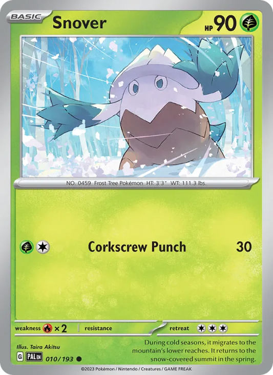 Snover 010/193  - Reverse Holofoil SV02 Paldea Evolved - Common