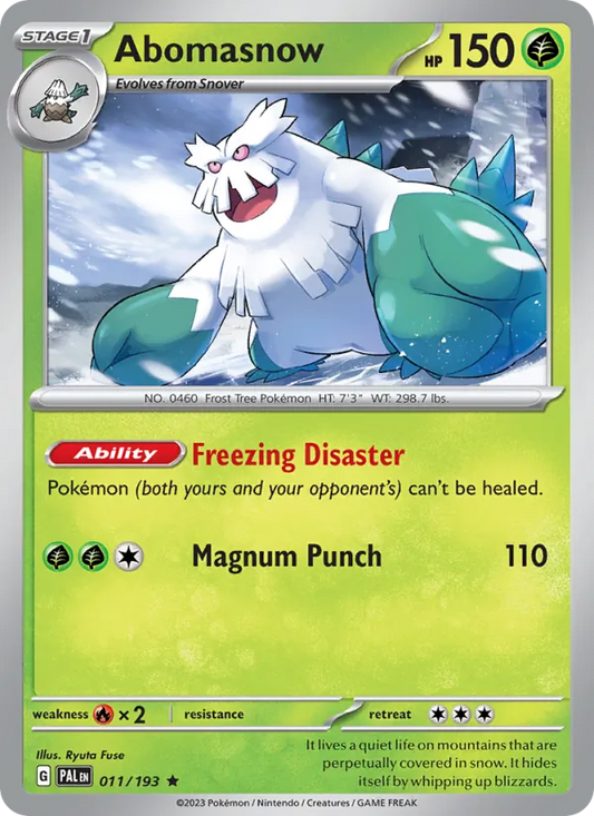 Abomasnow 011/193  - Holofoil SV02 Paldea Evolved - Rare