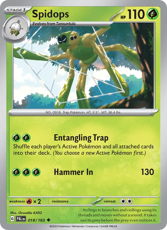 Spidops 018/193  - Reverse Holofoil SV02 Paldea Evolved - Uncommon