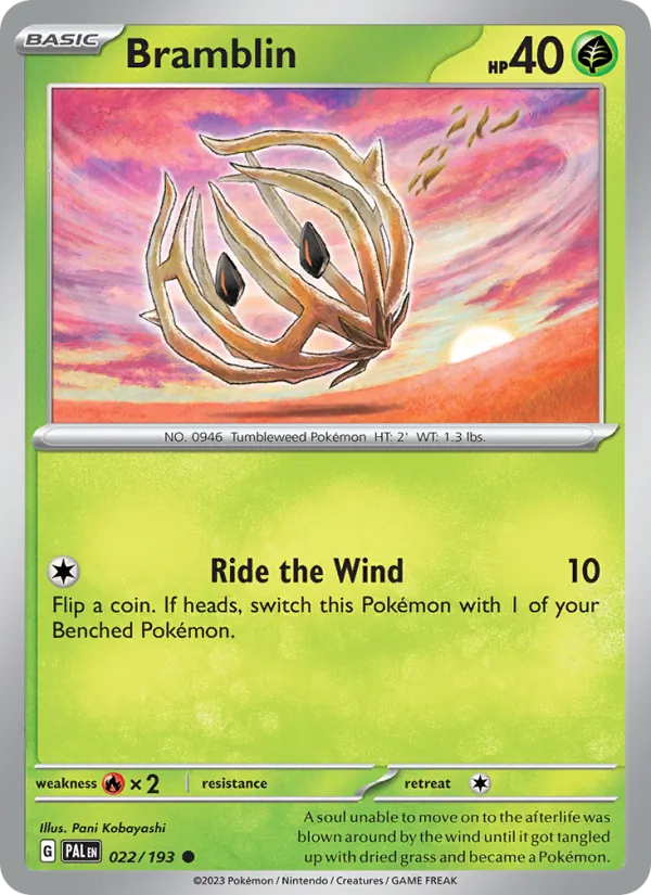 Bramblin 022/193  - Reverse Holofoil SV02 Paldea Evolved - Common