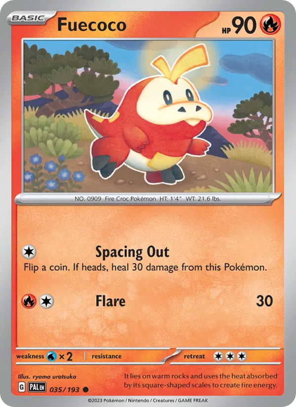 Fuecoco 035/193  - Reverse Holofoil SV02 Paldea Evolved - Common