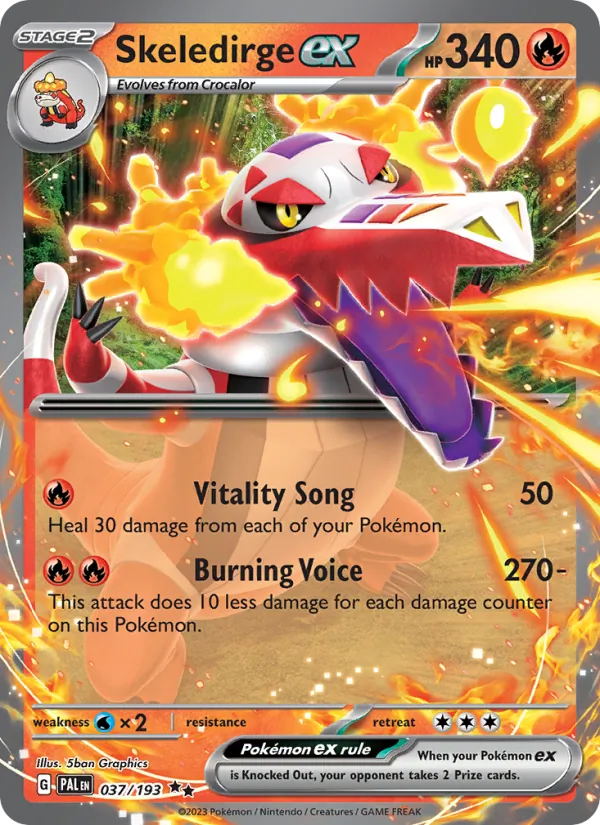 Skeledirge ex 037/193  - Holofoil SV02 Paldea Evolved - Double Rare