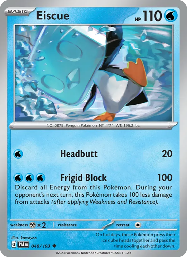 Eiscue 048/193  - Reverse Holofoil SV02 Paldea Evolved - Uncommon