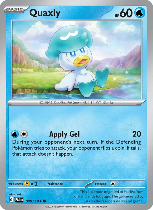 Quaxly 049/193  - Reverse Holofoil SV02 Paldea Evolved - Common