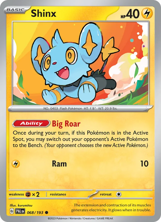 Shinx 068/193  - Reverse Holofoil SV02 Paldea Evolved - Common