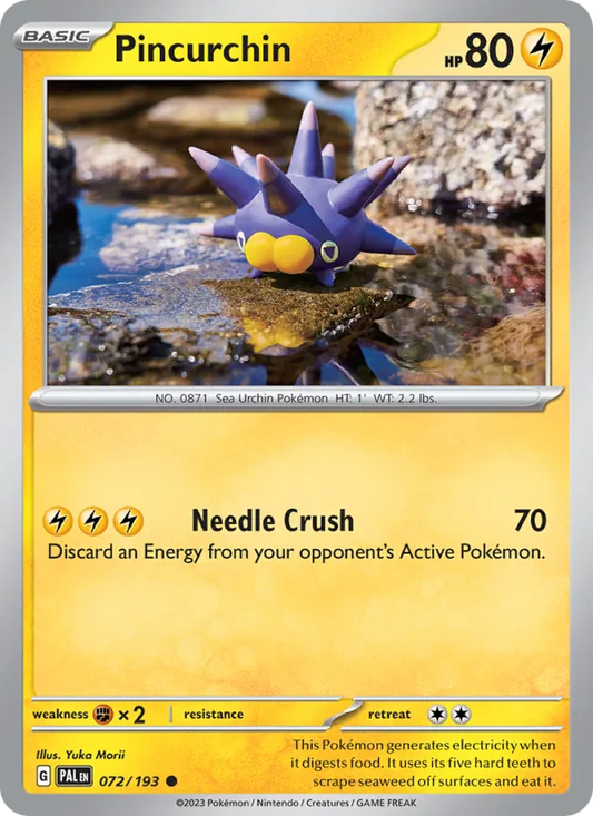 Pincurchin 072/193  - Reverse Holofoil SV02 Paldea Evolved - Common