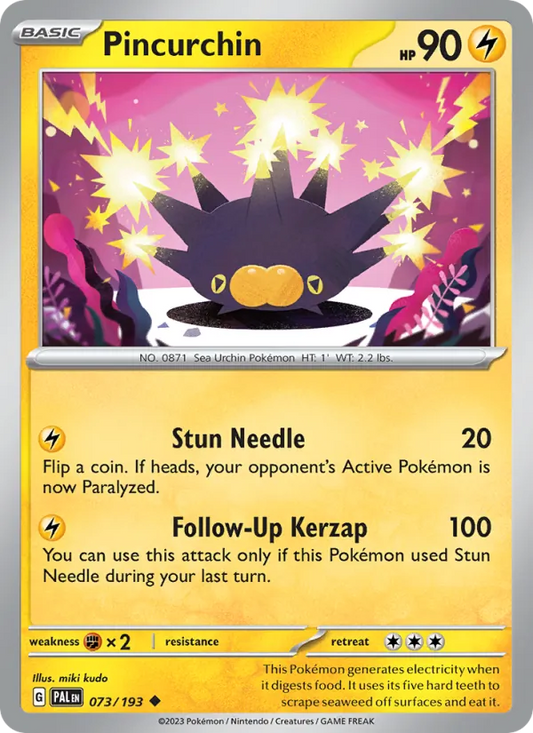 Pincurchin 073/193  - Reverse Holofoil SV02 Paldea Evolved - Uncommon