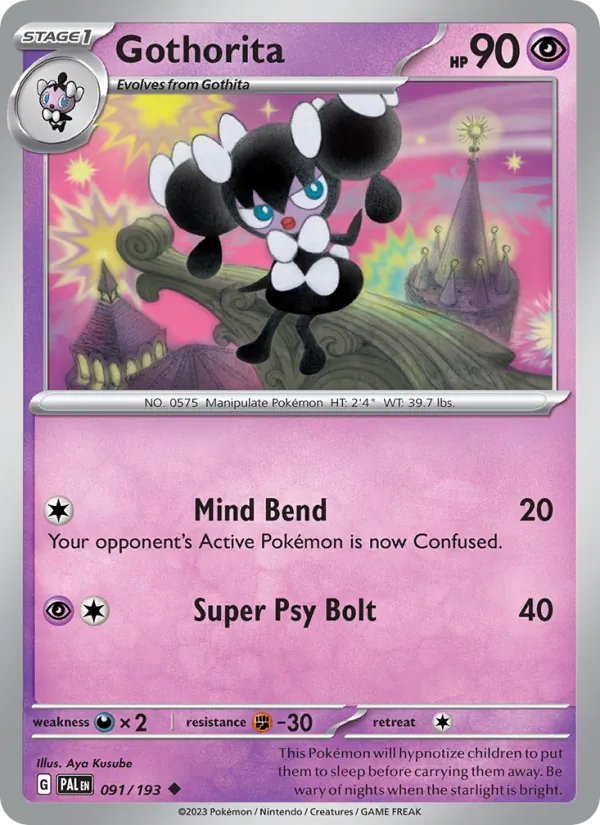 Gothorita 091/193  - Reverse Holofoil SV02 Paldea Evolved - Uncommon