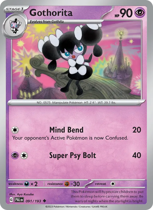 Gothorita 091/193  - Reverse Holofoil SV02 Paldea Evolved - Uncommon