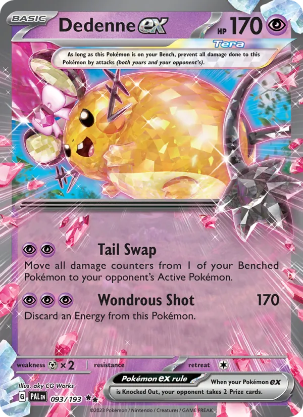 Dedenne ex 093/193  - Holofoil SV02 Paldea Evolved - Double Rare