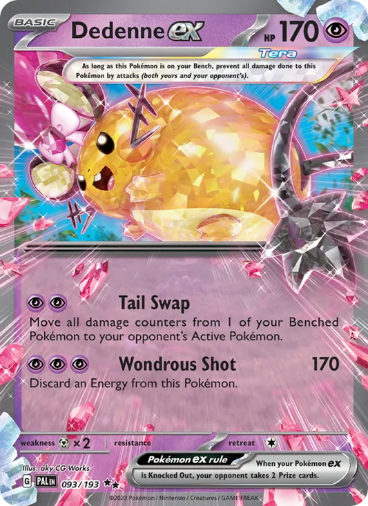 Dedenne ex 093/193  - Holofoil SV02 Paldea Evolved - Double Rare