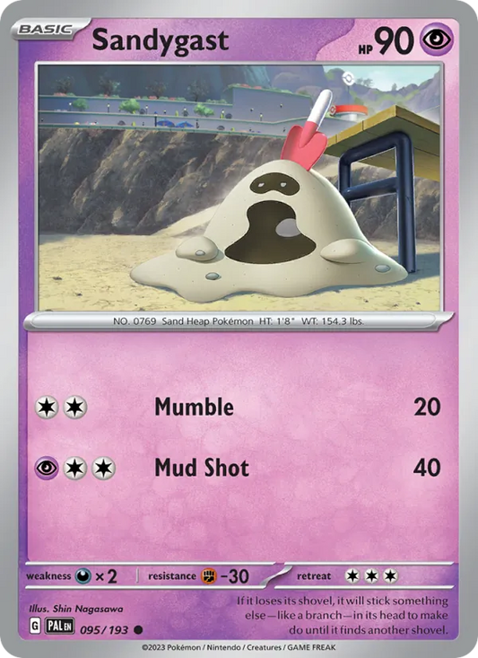 Sandygast 095/193  - Reverse Holofoil SV02 Paldea Evolved - Common