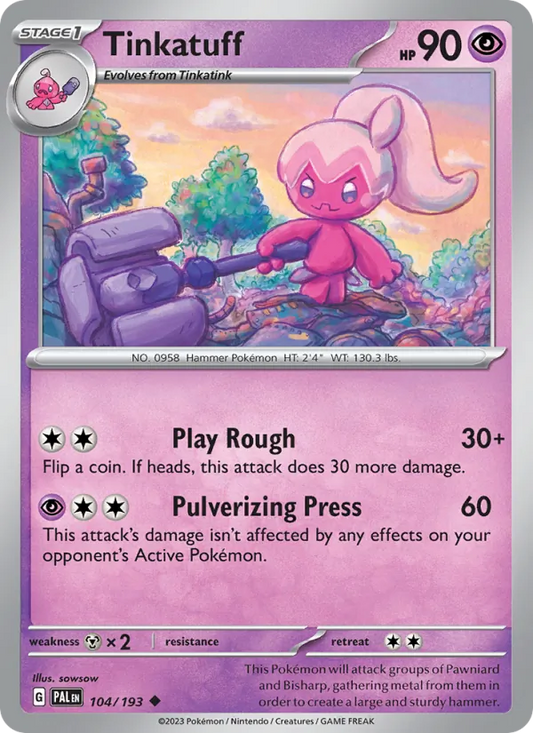 Tinkatuff 104/193  - Reverse Holofoil SV02 Paldea Evolved - Uncommon