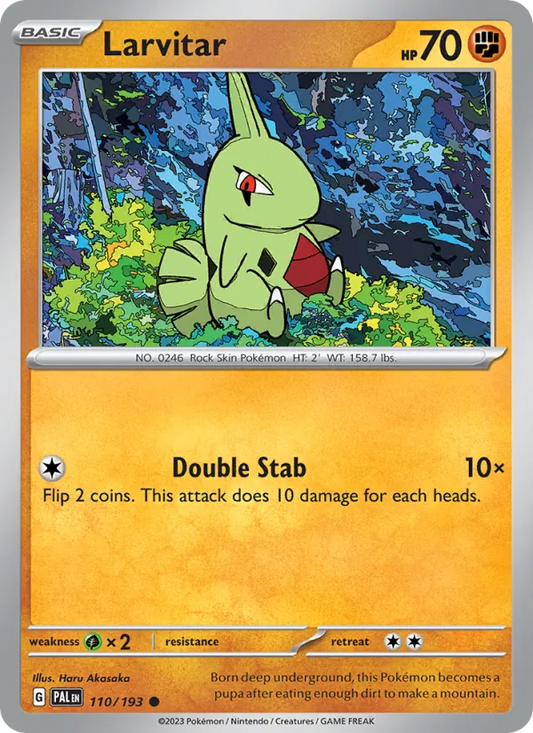 Larvitar 110/193  - Reverse Holofoil SV02 Paldea Evolved - Common
