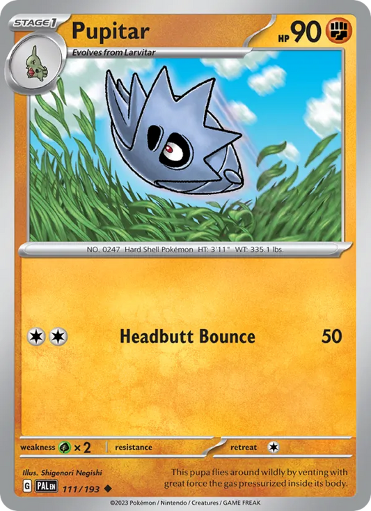 Pupitar 111/193  - Reverse Holofoil SV02 Paldea Evolved - Uncommon
