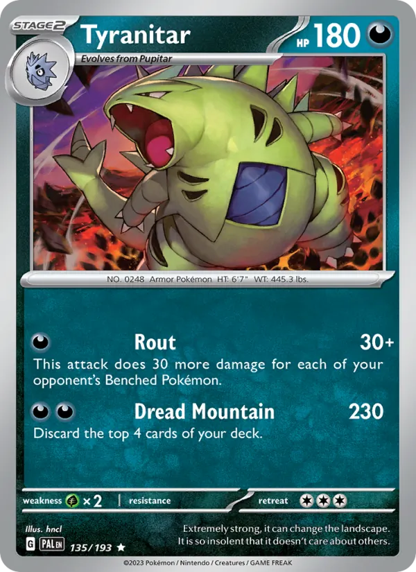 Tyranitar 135/193  - Holofoil SV02 Paldea Evolved - Rare