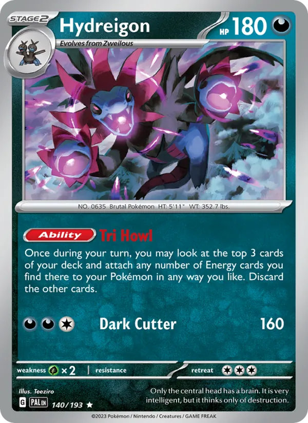 Hydreigon 140/193  - Holofoil SV02 Paldea Evolved - Rare