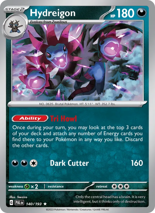 Hydreigon 140/193  - Reverse Holofoil SV02 Paldea Evolved - Rare