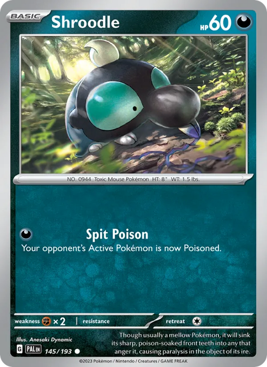 Shroodle 145/193  - Reverse Holofoil SV02 Paldea Evolved - Common