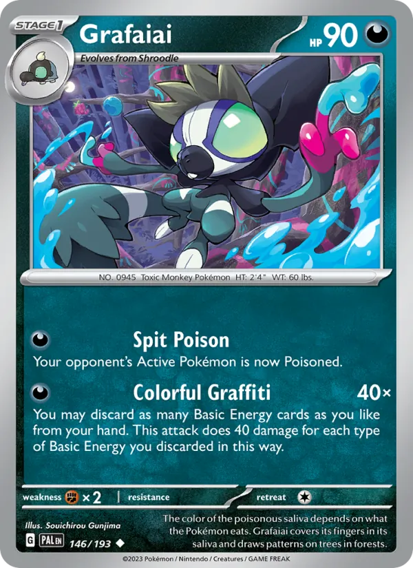 Grafaiai 146/193  - Reverse Holofoil SV02 Paldea Evolved - Uncommon