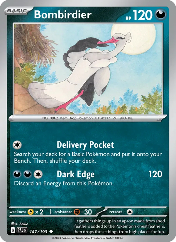 Bombirdier 147/193  - Reverse Holofoil SV02 Paldea Evolved - Uncommon