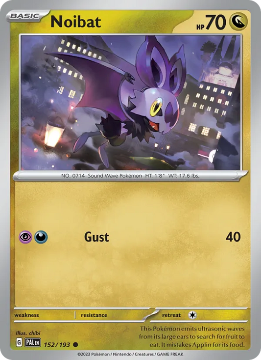 Noibat 152/193  - Reverse Holofoil SV02 Paldea Evolved - Common