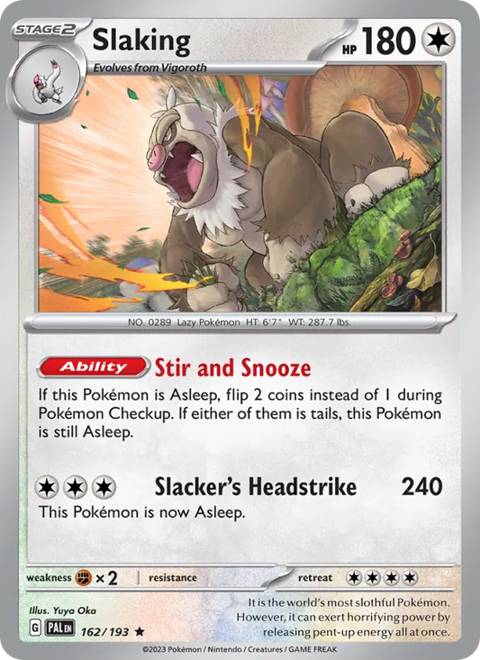 Slaking 162/193  - Holofoil SV02 Paldea Evolved - Rare