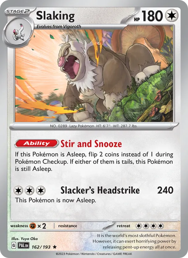 Slaking 162/193  - Reverse Holofoil SV02 Paldea Evolved - Rare