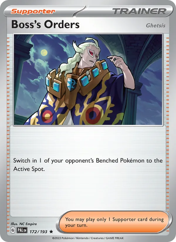 Boss's Orders 172/193  - Holofoil SV02 Paldea Evolved - Rare