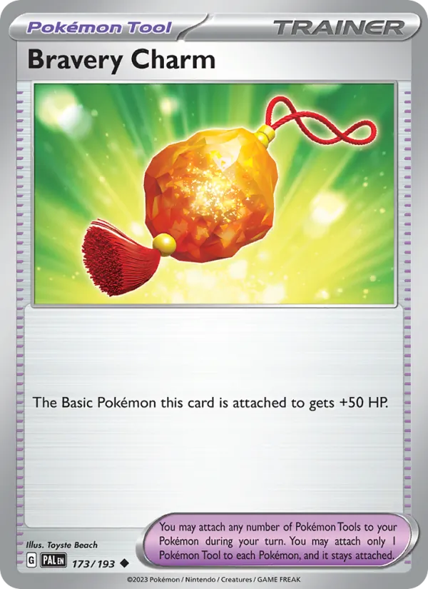 Bravery Charm 173/193  - Reverse Holofoil SV02 Paldea Evolved - Uncommon
