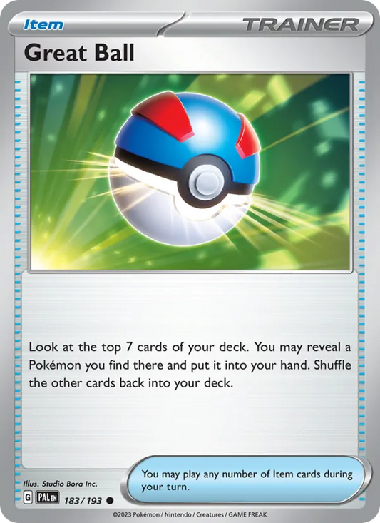 Great Ball 183/193  - Reverse Holofoil SV02 Paldea Evolved - Common