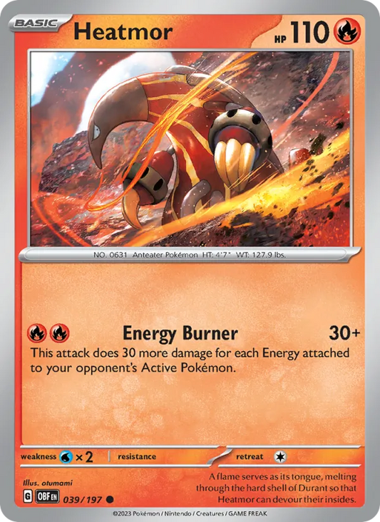 Heatmor 039/197  - Reverse Holofoil SV03 Obsidian Flames - Common