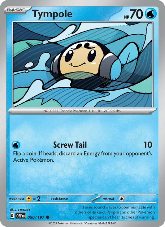 Tympole 050/197  - Reverse Holofoil SV03 Obsidian Flames - Common