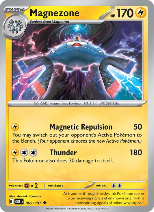 Magnezone 065/197  - Reverse Holofoil SV03 Obsidian Flames - Uncommon