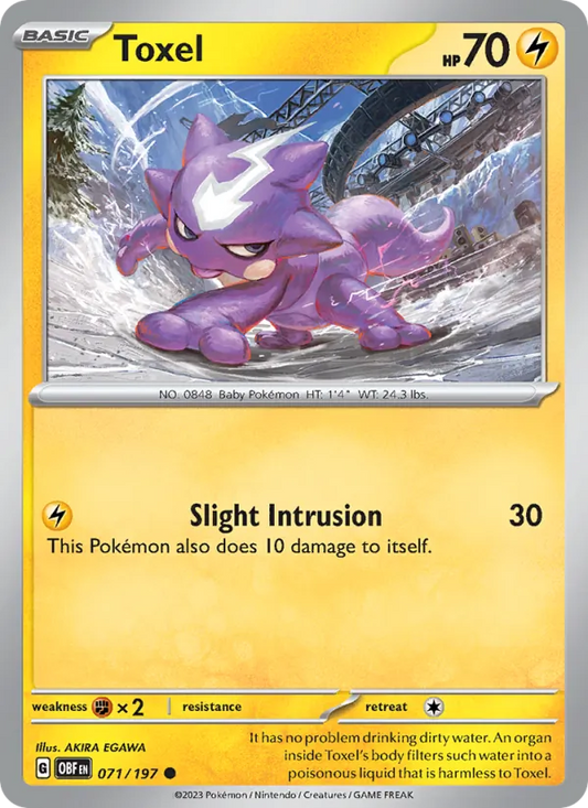 Toxel 071/197  - Reverse Holofoil SV03 Obsidian Flames - Common