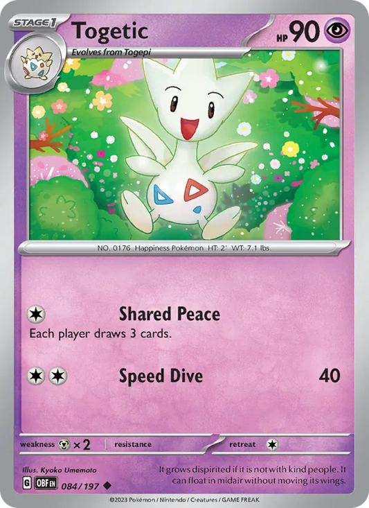 Togetic 084/197  - Reverse Holofoil SV03 Obsidian Flames - Uncommon