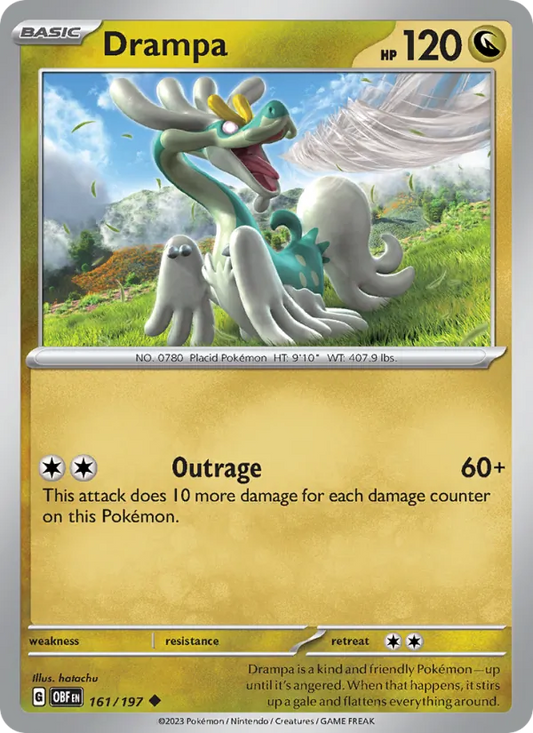 Drampa 161/197  - Reverse Holofoil SV03 Obsidian Flames - Uncommon
