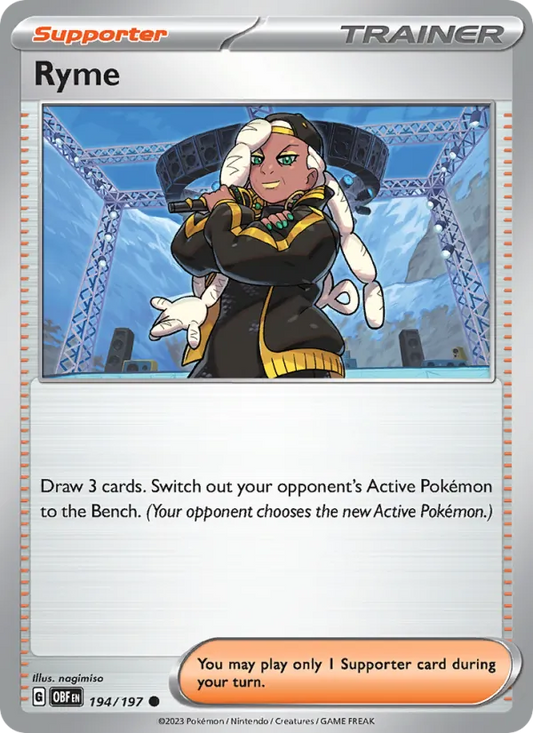 Ryme 194/197  - Reverse Holofoil SV03 Obsidian Flames - Common
